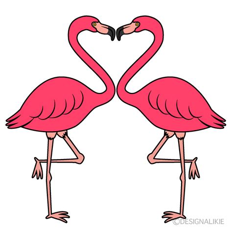 Flamingo Heart Clipart Image