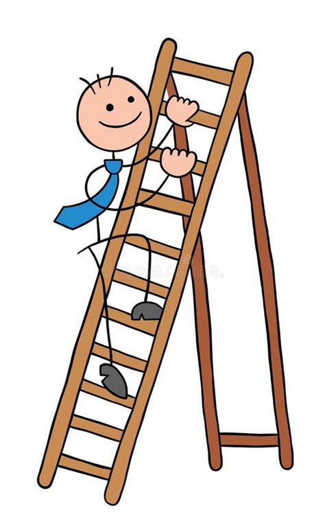 Cartoon Man Climbing Ladder Stock Illustrations – 1,556 Cartoon Man Climbing Ladder Stock ...