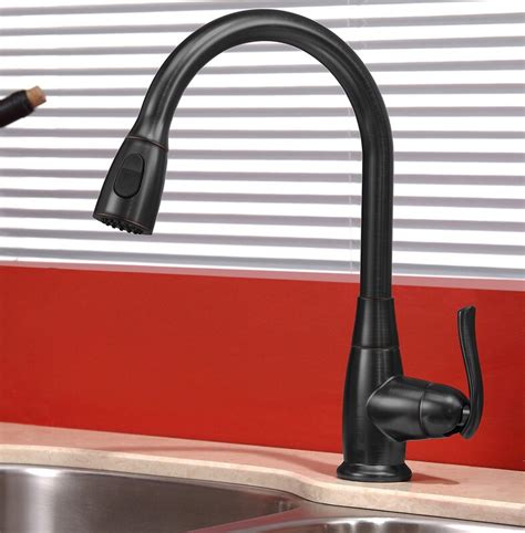 Kraus Premium Faucets Pull Down Single Handle Kitchen Faucet with Optional Soap Dispenser ...