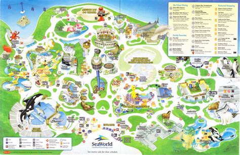 SeaWorld of San Diego - 2009 Park Map Printable Preschool Worksheets, Printable Maps, Free ...