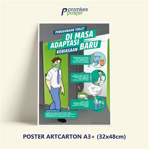 Jual Poster PHBS Sekolah Penggunaan Toilet di masa Adaptasi Kebiasaan Baru | Shopee Indonesia