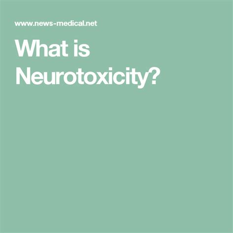 What is Neurotoxicity? | Health heal, Health, Body anatomy