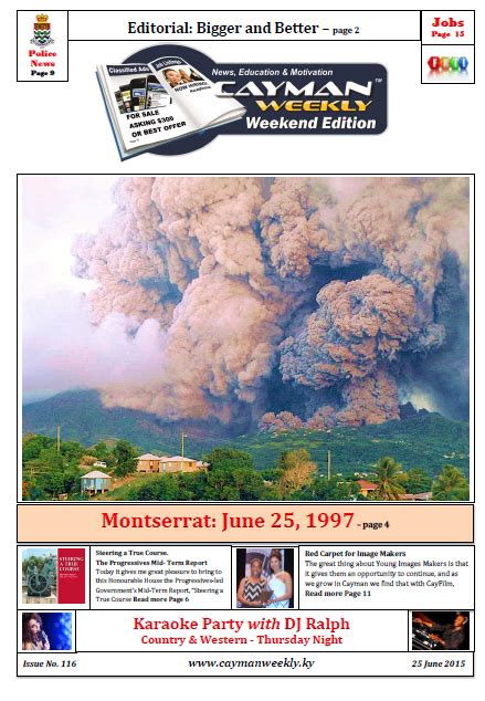 Montserrat Volcano Eruption June 25, 1997