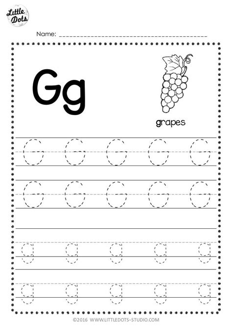 Free Letter G Tracing Worksheets