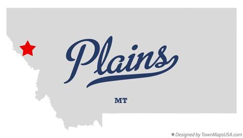 Map of Plains, MT, Montana