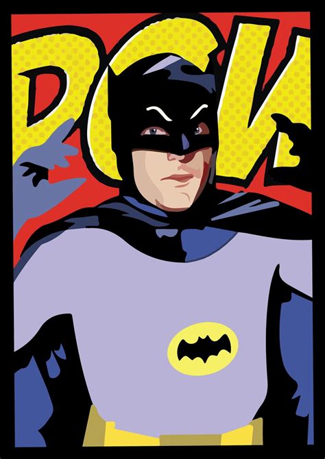 BATMAN Adam West 1966 TV Series 'Pow' Pop Art | Etsy