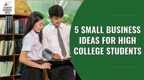 5 Small Business Ideas for High School Students | Startup Business ...