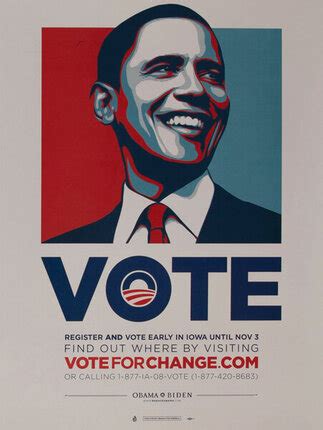 Vote for Change - Barack Obama 2008 Campaign Poster | Original Vintage Poster | Chisholm Larsson ...