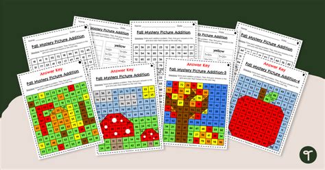 Fall Math Worksheets - Addition to 99 | Teach Starter