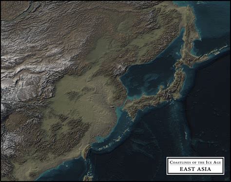 Coastlines of the Ice Age on Amazing Relief Maps