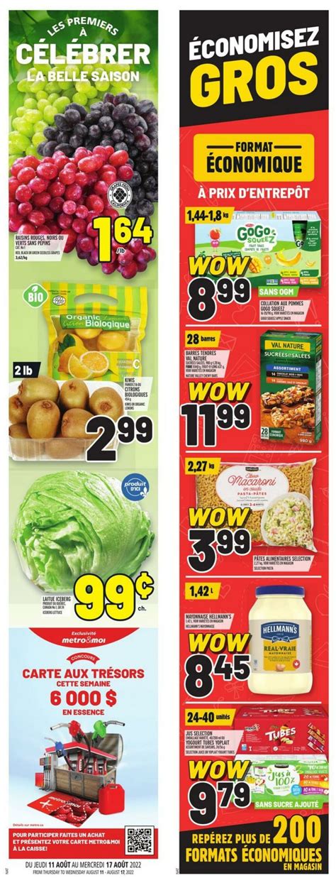 Metro Promotional Flyer - Valid from 11.08 to 17.08 - Page nb 1 - flyers-ca.com