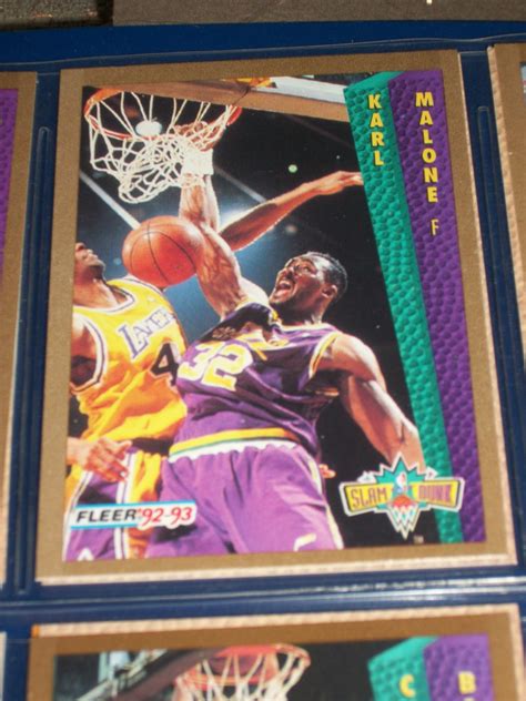 Karl Malone 92-93 Fleer "Slam Dunk" basketball card