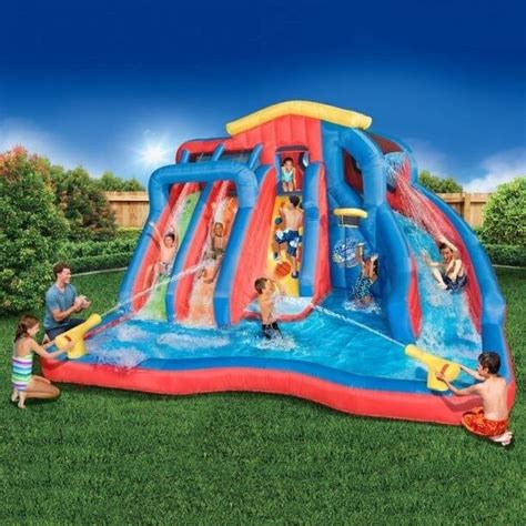 Pool With Water Slide For Kids Large Inflatable Splash Backyard Bounce ...