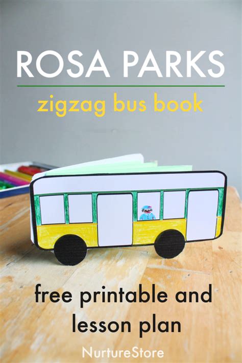 Rosa Parks lesson plan with free printable bus book - NurtureStore