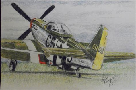 P 51 Mustang Drawing at GetDrawings | Free download