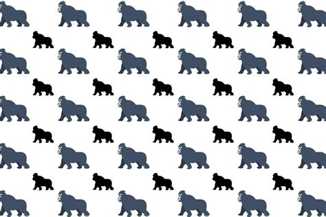 Flat Gorilla Animal Pattern Background 25846792 Vector Art at Vecteezy