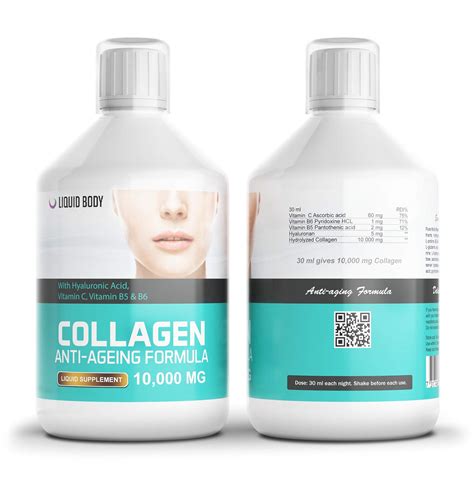 Liquid Body Collagen Drink | 10,000mg per serving with Hyaluronic Acid ...