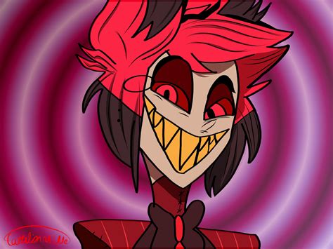 Alastor smiling by CatalionMiddle on DeviantArt