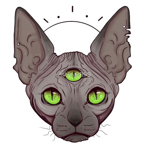 "Three eyed sphynx cat " by Ashley2899 | Redbubble