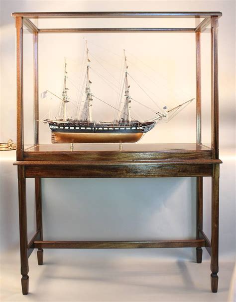 USS Constitution Old Ironsides Ship Model in Display Case For Sale at 1stdibs