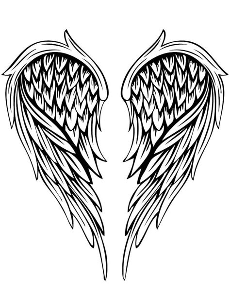 Angel Wings Coloring Page