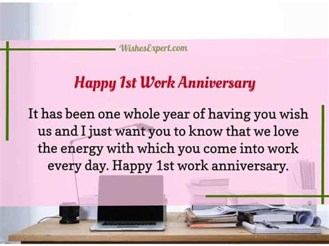 1st Year Work Anniversary Quotes | Images and Photos finder