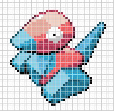 #137 Porygon Hama Beads Pokemon, Pokemon Bead, Pixel Art Pokemon, Crochet Pokemon, Minecraft ...