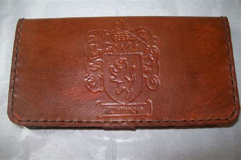 Buy a Hand Crafted Custom Leather Checkbook Cover, made to order from Kerry's Custom Leather ...