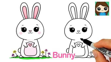 How to Draw a Bunny Easy Spring - Çocuk Gelişimi, Çocuk Eğitimi, Çocuk ...