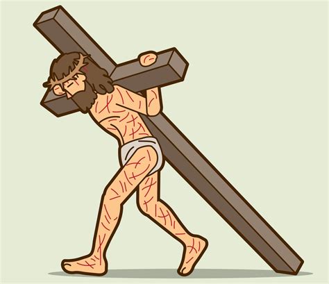 jesus christ carrying cross - Clipart World