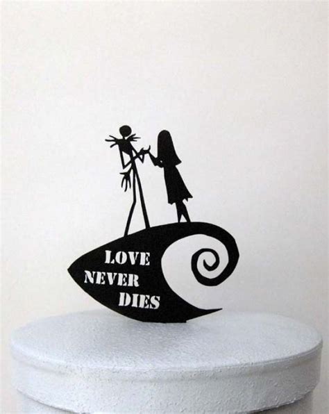 Wedding Cake Topper -The Nightmare Before Christmas Jack And Sally With Love Never Dies #2240118 ...