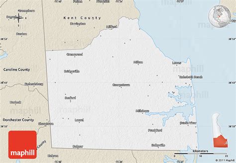 Classic Style Map of Sussex County