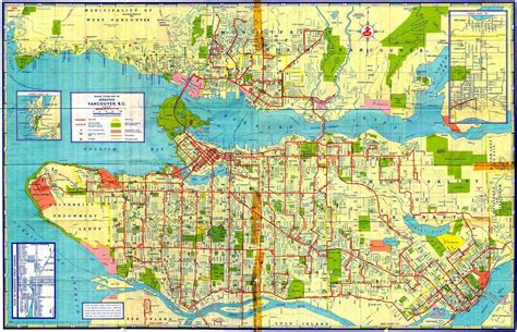 1958 transit map of Vancouver, BC [3500 x 2258] - x-post from /r ...