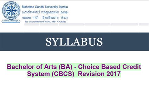 MG University BA (CBCS) Syllabus - MixIndia