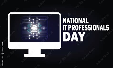 National It Professionals Day. Holiday concept. Template for background, banner, card, poster ...