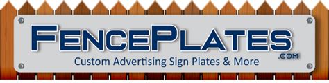 FencePlates.com: Custom Advertising Fence Sign Plates