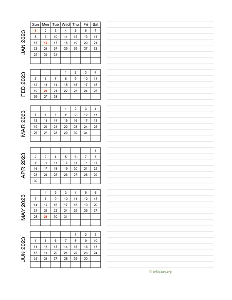 Printable 2023 Calendar | WikiDates.org