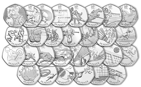 Olympic 50p Coins Images Clipart