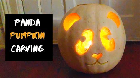 How To Carve A Pumpkin Panda For Halloween - YouTube