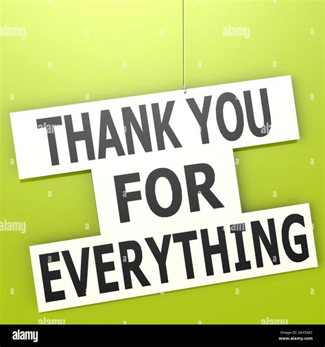 Thank you for everything Stock Photo - Alamy