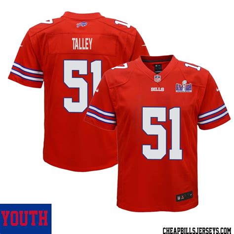 David Edwards No 76 Youth Red Buffalo Bills Super Bowl LVIII Alternate Game Jersey - Replica ...