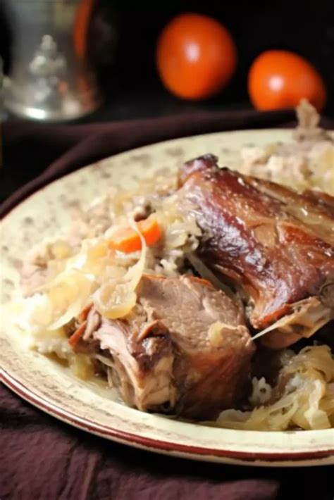 Traditional German Pork Ribs And Sauerkraut