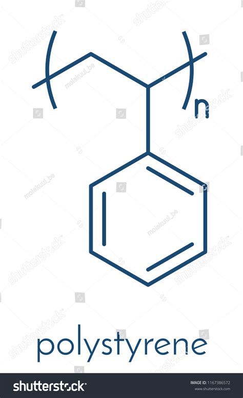 Polystyrene Ps Plastic Chemical Structure Used Stock Vector (Royalty ...