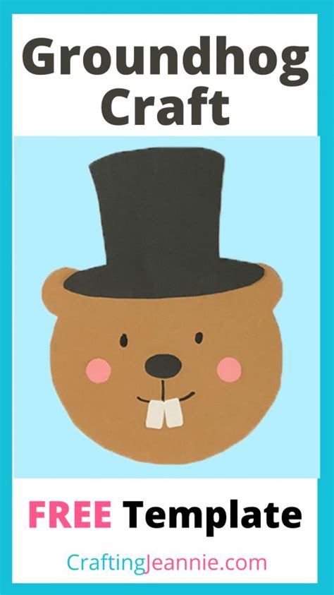 Groundhog Day Craft (Free Template) - Crafting Jeannie | Groundhog day activities, Ground hog ...