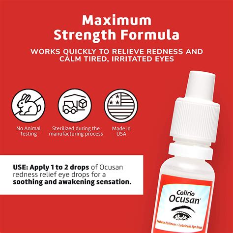 Buy Ocusan Lubricating Eye Drops for Dry Eyes Redness Relief Whitening 0.5 Fl Oz Online at ...