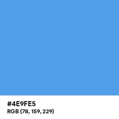 Best Sky Blue color hex code is #4E9FE5