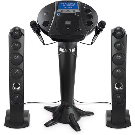 Singing Machine ISM1030BT Bluetooth Pedestal Karaoke System with Resting Tablet Cradle and 7"LCD ...