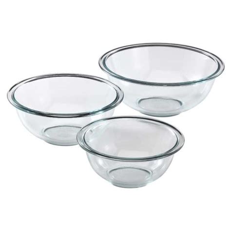 Pyrex Prepware Glass Mixing Bowl Set (3 Pieces), Clear - Walmart.com ...