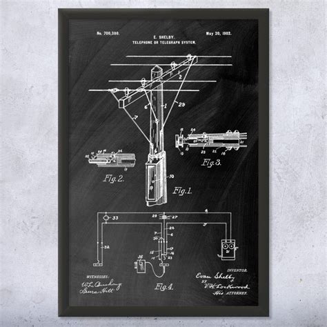 Framed Telephone Pole Wall Art Print Telecom Gift Lineman - Etsy