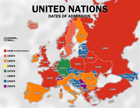 When each European country joined the UN : r/MapPorn